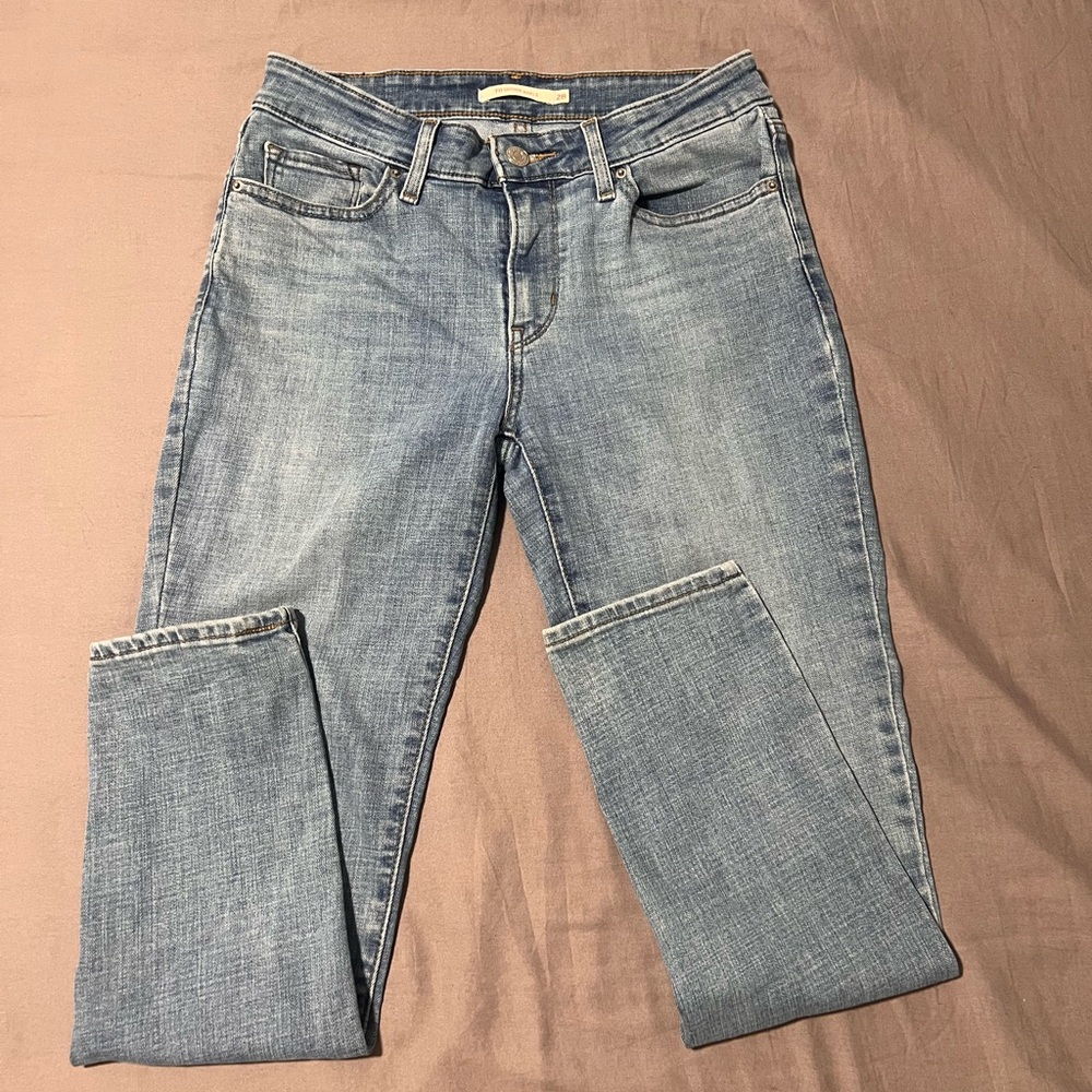 Womens Levi’s Light Wash skinny stretch Jeans Denim Pants (28)